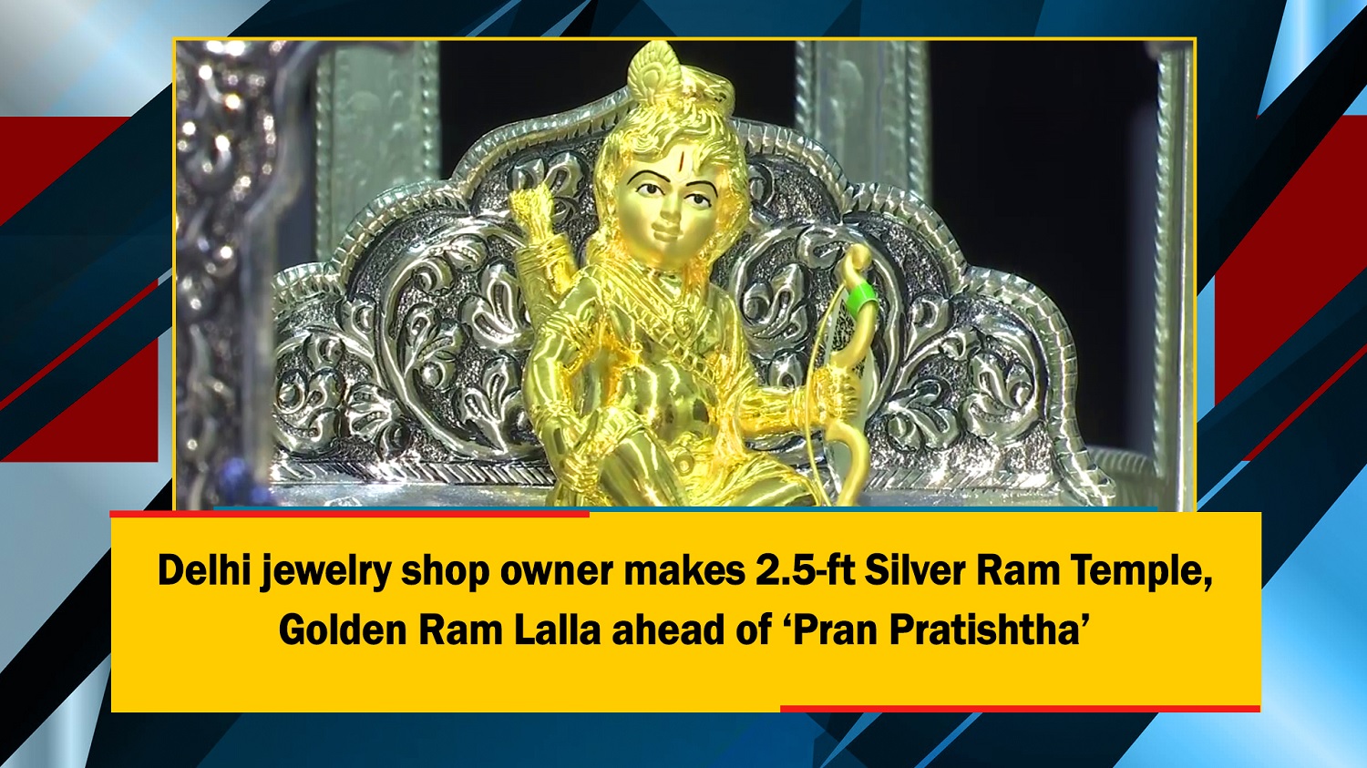 Delhi jewelry shop owner makes 2.5-ft Silver Ram Temple, Golden Ram Lalla ahead of `Pran Pratishtha`